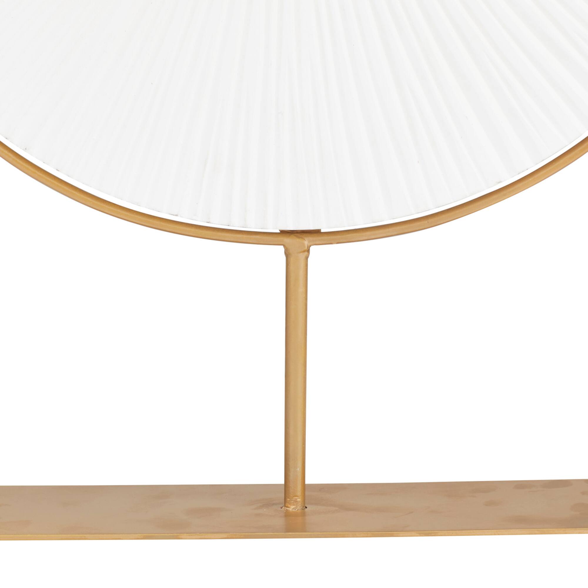 White Iron Contemporary Sculpture, 18" x 18" x 4"